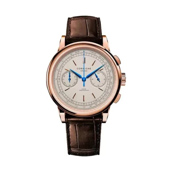 Corniche Montre Heritage Chronograph Rose Gold with Cream dial