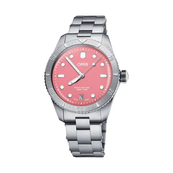 Oris Montre Oris Divers Sixty-Five "Cotton Candy" automatique cadran rose bracelet acier 38 mm