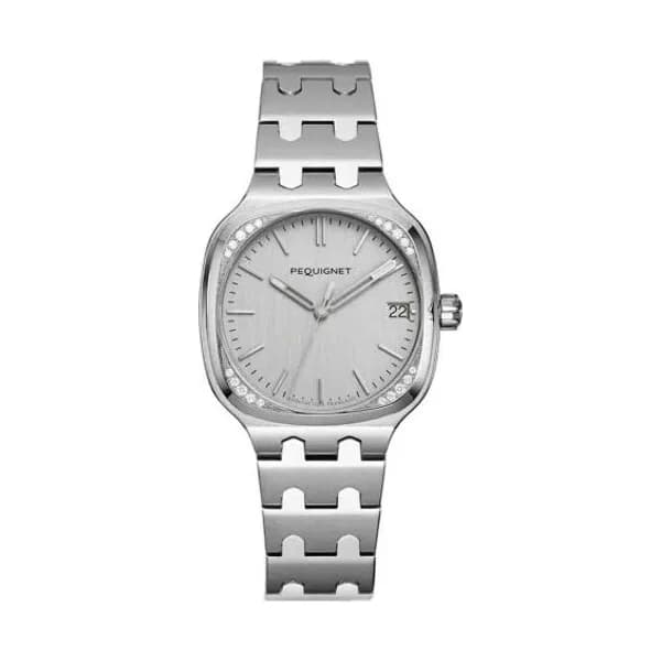 Pequignet Montre Pequignet Manufacture Concorde 20 Diamants - 36mm Automatique Cadran Argent - 9046439