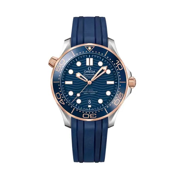 Omega Seamaster 42 mm, acier - or « Sedna™ » sur bracelet caoutchouc