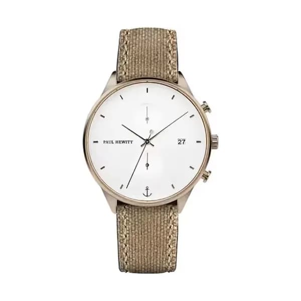Paul Hewitt Montre PAUL HEWITT en Cuir Marron Etanche