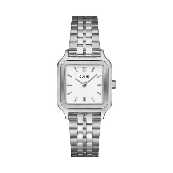 Cluse Gracieuse Petite Watch Steel, White, Silver Colour