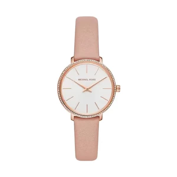 Michael Kors Montre Femme MICHAEL KORS en Cuir Rose Etanche