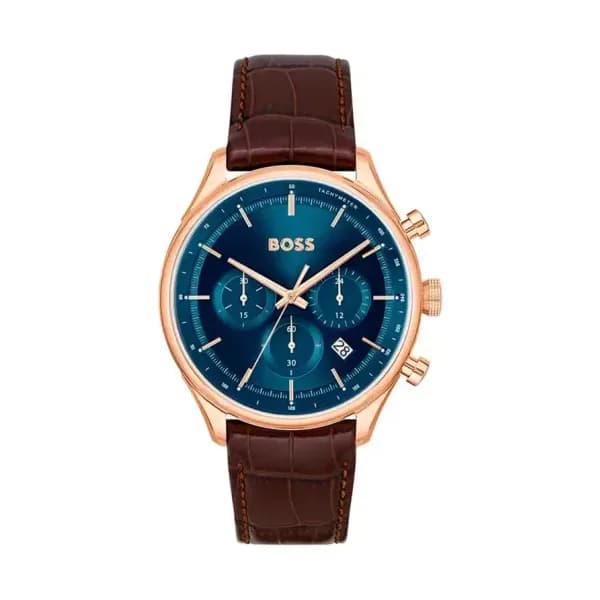 Hugo Boss Montre Boss Collection Sport Lux Gregor en Cuir Marron
