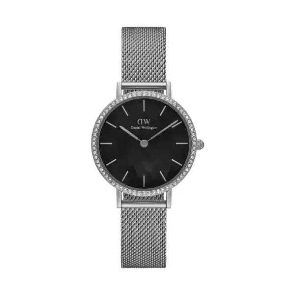 Daniel Wellington Montre Petite Lumine Bezel Sterling Black MOP DW00100661