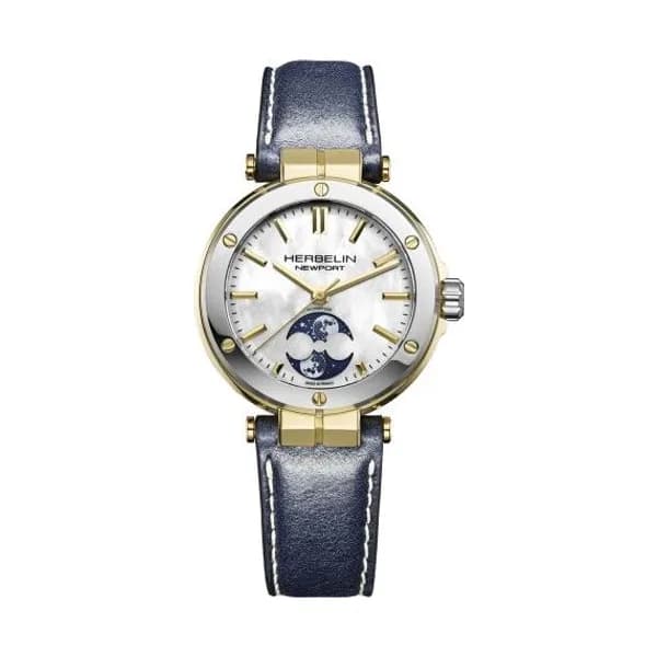 Michel Herbelin Montre Herbelin Newport Auto Phase de Lune Femme Automatique Phase de Lune - 2879T1N19BL