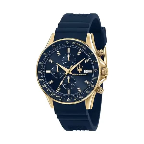 Maserati Montre Analogique Homme Maserati Silicone Bleu R8871640004