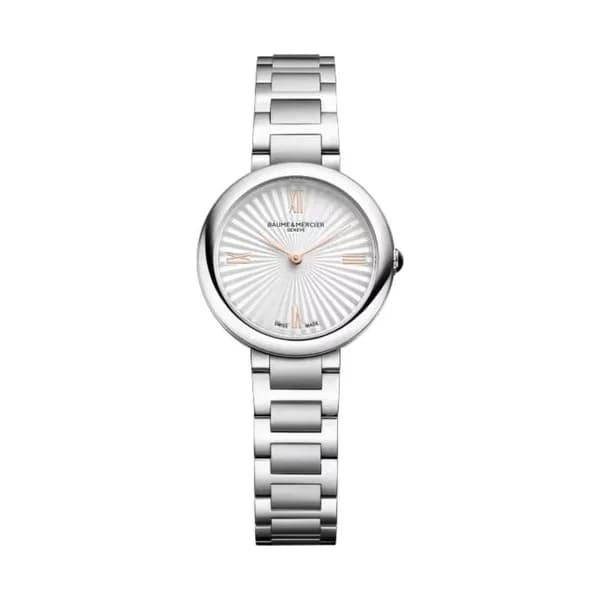 Baume & Mercier Montre Baume et Mercier Joia quartz cadran argenté bracelet acier 28 mm