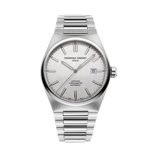 Frédérique Constant Montre Frédérique Constant Highlife COSC cadran blanc bracelet acier 41 mm