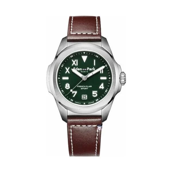 Eden Park Montre Eden Park Collection Sport en Cuir Marron