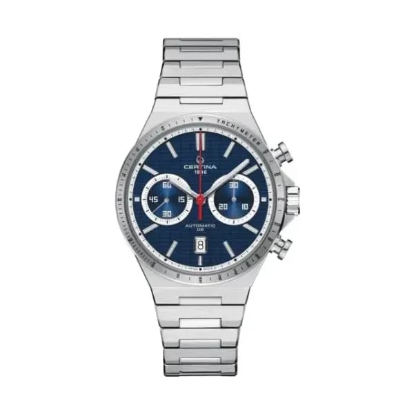 Certina Montre Certina DS-7 Chrono Auto Cadran Bleu Bracelet Acier inoxydable