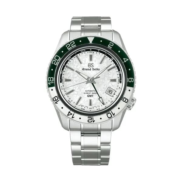Grand Seiko Montre Grand Seiko Sport Hi-Beat 36000 GMT "Snow Valley" cadran blanc bracelet acier 44,2 mm