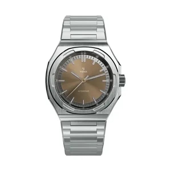 Yema Montre Yema Urban Traveller Cadran Brun Bracelet Acier