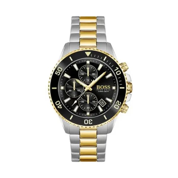 Hugo Boss Montre Boss Collection Admiral en Métal Argenté et Doré