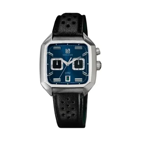 March LA.B Montre AM2 CALENDAR Automatique Ocean - Buffle perforé noir