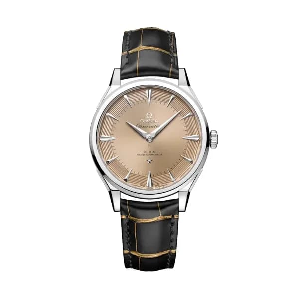Omega Constellation 39,4 mm, platinum-gold sur alligator