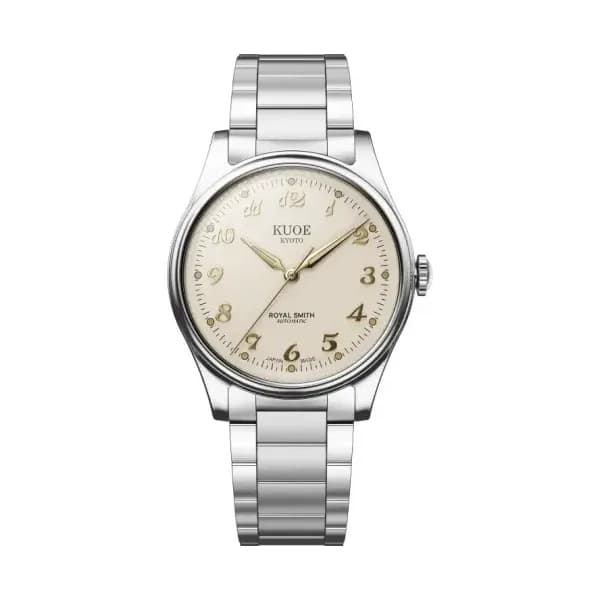 Kuoe Kyoto Montre Royal Smith 90-006 Breguet Numerals Silver Case Ivory Dial