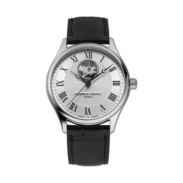 Frédérique Constant Montre Frédérique Constant Classics Heart Beat Automatic cadran blanc bracelet cuir 40 mm
