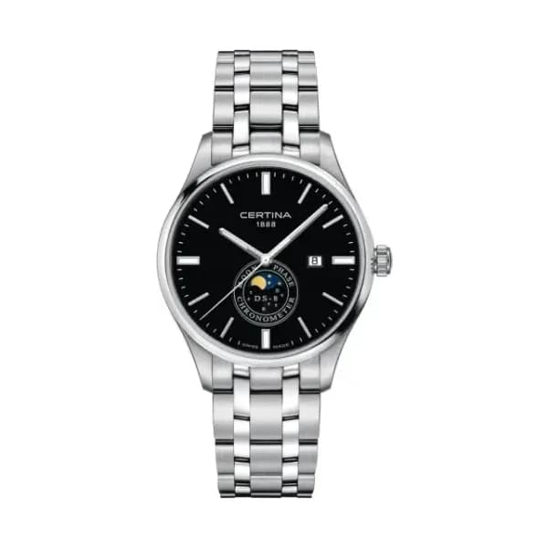 Certina Montre Certina DS-8 Moon Phase Quartz Cadran Noir