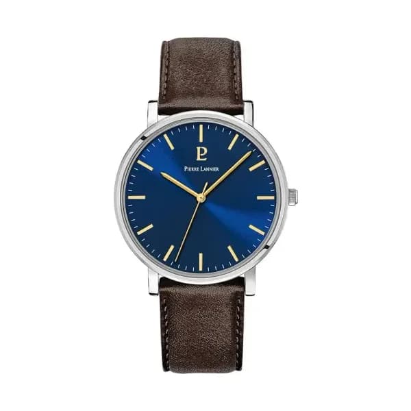 Pierre Lannier Montre Pierre Lannier Collection Essential en Cuir Marron