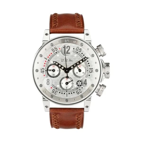 B.R.M Montre BRM V12 automatique inox cadran bouchonné aiguilles noires 44 mm