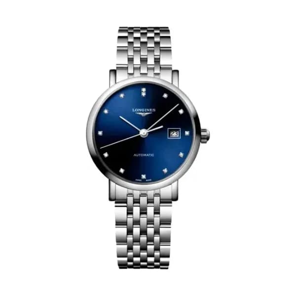 Longines Montre Longines elegant collection 29 mm Automatique Cadran Bleu soleillé Bracelet Acier