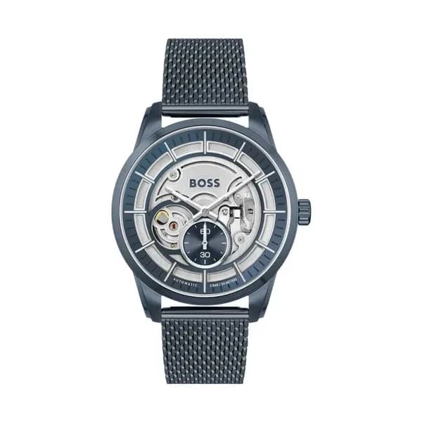 Hugo Boss Montre Automatique Boss en Acier Bleu
