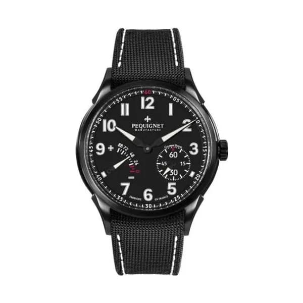 Pequignet Montre Pequignet Royale Titane Automatique Cadran Noir - 9033843- Cordura
