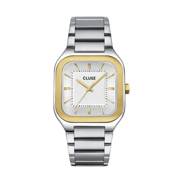 Cluse Quadrus Watch Steel, Silver, Two-Tone