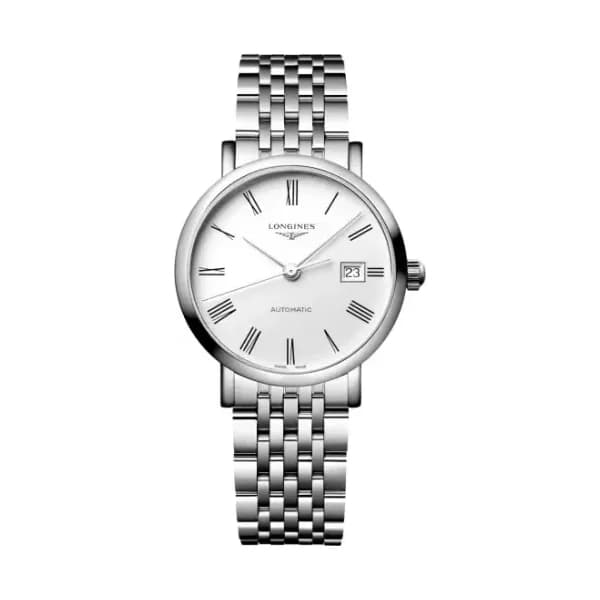 Longines Montre Longines elegant collection 29 mm Automatique Cadran Blanc mat Bracelet Acier