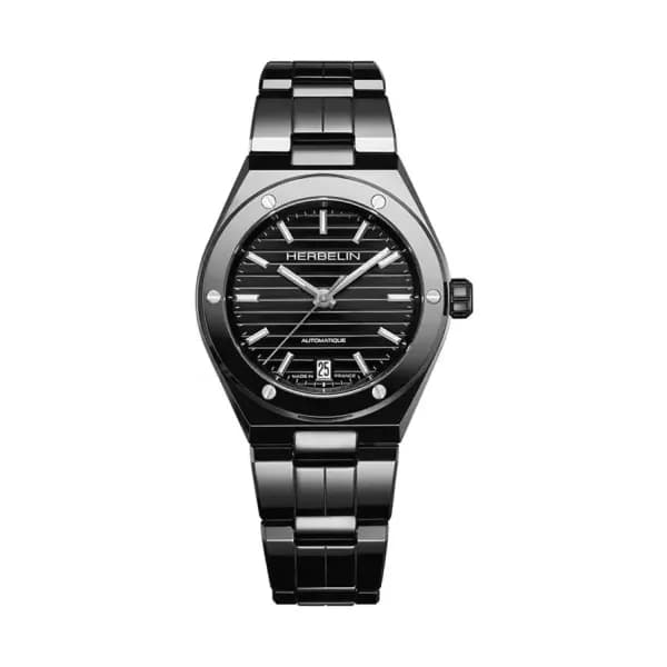 Michel Herbelin Montre Cap Camarat Auto Céramique Noir Poli 1545BCRN14P