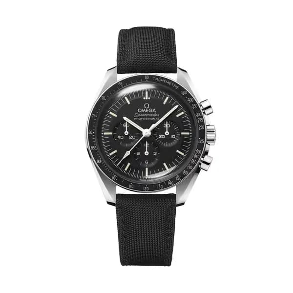 Omega Speedmaster 42 mm, acier sur bracelet en nylon
