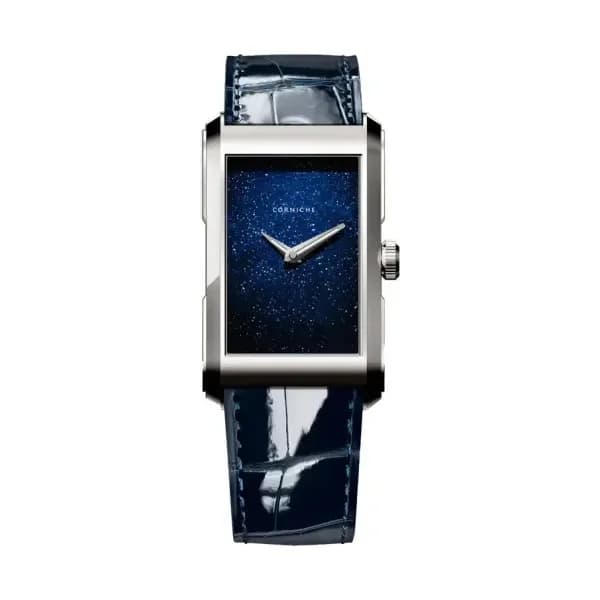 Corniche Montre Visionnaire Polished Steel & Aventurine