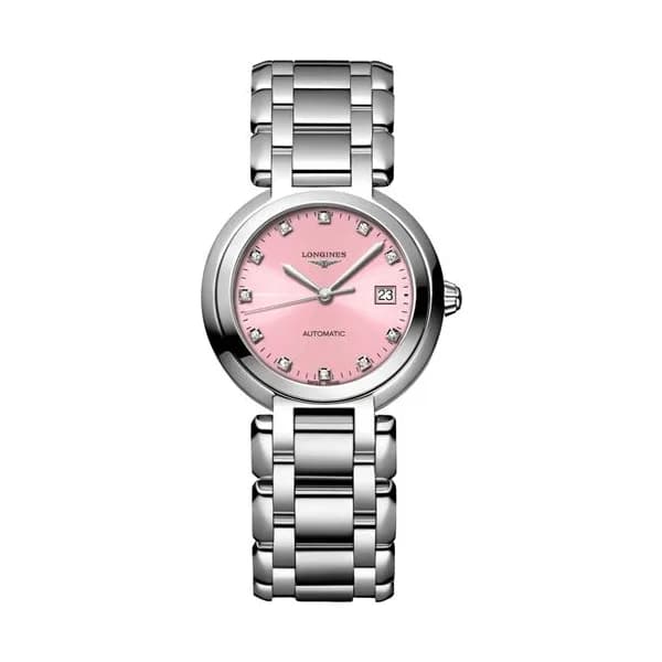 Longines Montre Longines Longines primaluna 30 mm Automatique Cadran Rose "soleil" Bracelet Acier