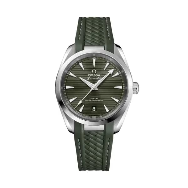 Omega Seamaster 38 mm, acier sur bracelet caoutchouc