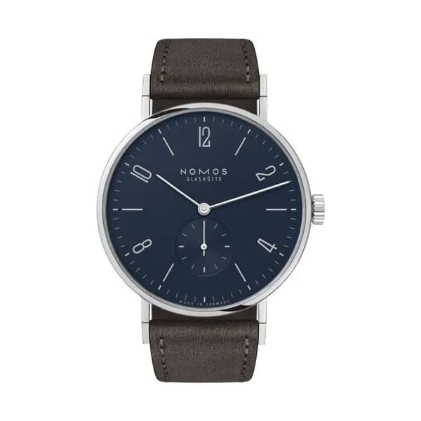 Nomos Montre NOMOS Tangente 38 mécanique cadran bleu nuit bracelet cuir anthracite 37,5 mm