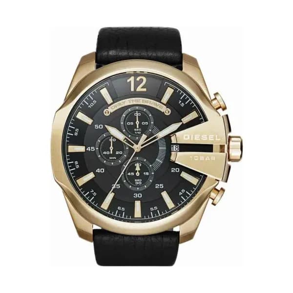 Diesel Montre Homme DIESEL en Cuir Noir Etanche