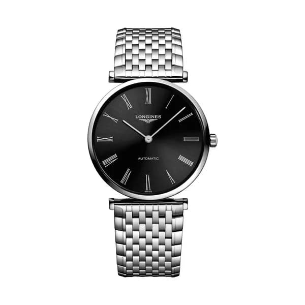 Longines Montre Longines Grande Classique automatique cadran noir bracelet acier 36 mm
