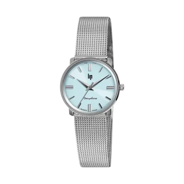 Lip Montre Lip Dauphine 29 Acier Cadran Bleu Bracelet Métal