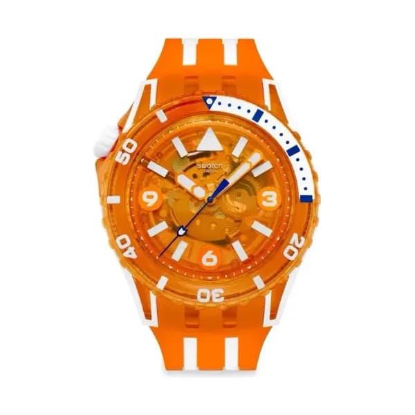Swatch Montre quartz Mixte Scubaqua Orange