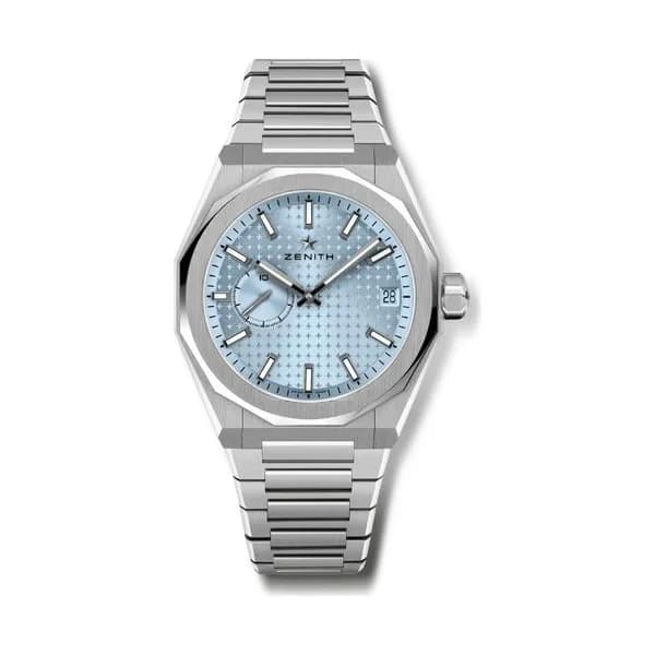 Zenith Montre Zenith Defy Skyline El-Primero automatique cadran bleu polaire bracelet acier 41 mm