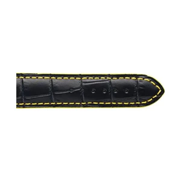 null Bracelet Montre veau façon croco fil jaune Erina - 13605.1-13