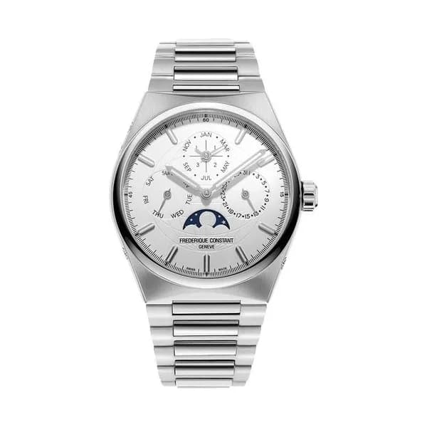 Frédérique Constant Montre Frédérique Constant Highlife automatique calendrier perpétuel cadran blanc bracelet acier 41 mm