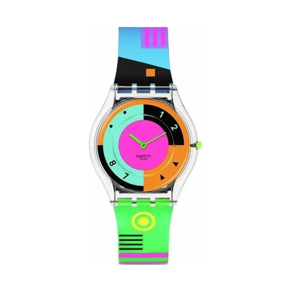 Swatch Montre Swatch Collection Swatch Neon Hot Racer en Silicone Multicolore
