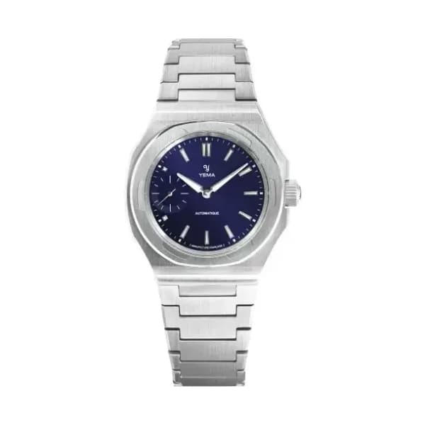 Yema Montre Yema Wristmaster Slim Small Seconds CMM.29 Cadran Bleu Bracelet Acier