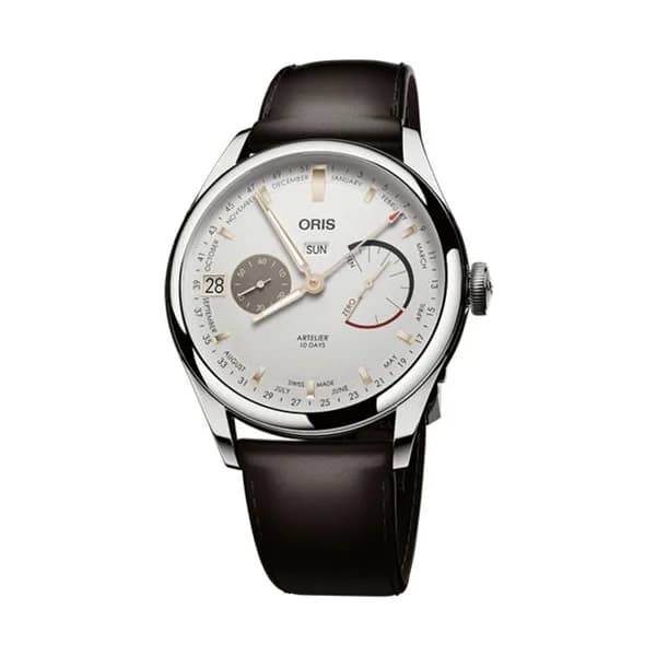 Oris Montre Oris Artelier Calibre 113 cadran blanc bracelet cuir 43 mm