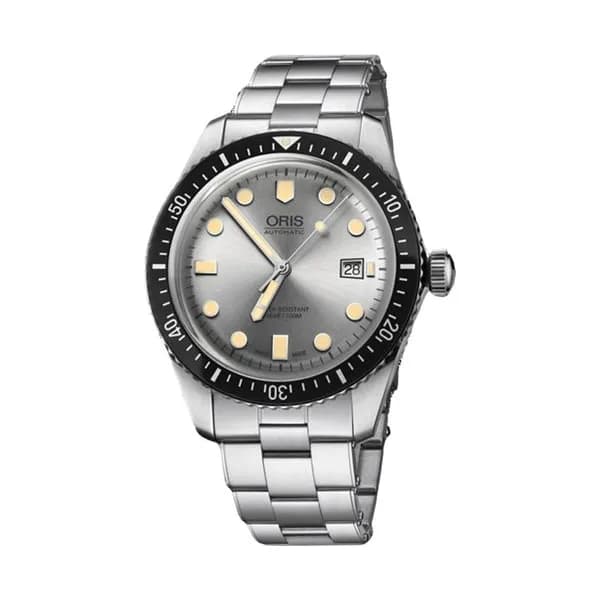 Oris Montre Oris Divers Sixty-Five automatique cadran gris bracelet acier 42 mm