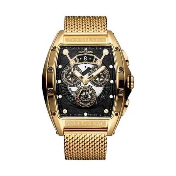 Montignac Montre Montignac Collection Paladin en Acier et PVD Doré