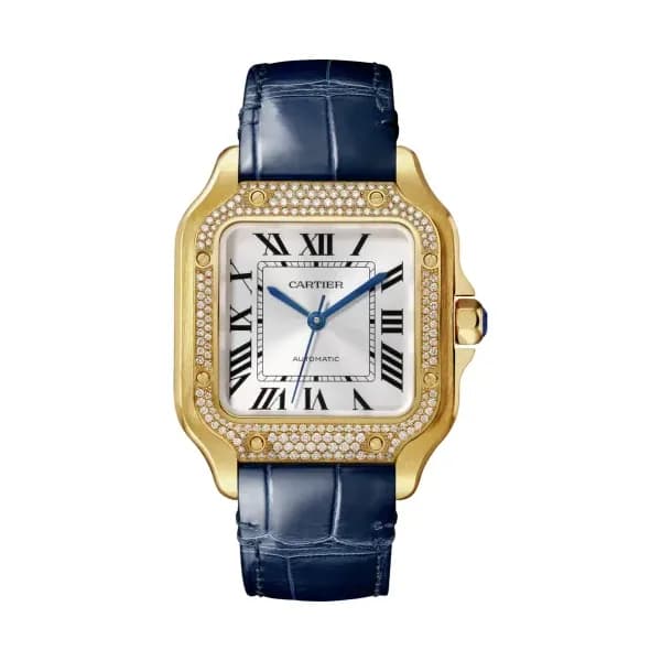 Cartier Montre automatique Mixte Santos Argenté