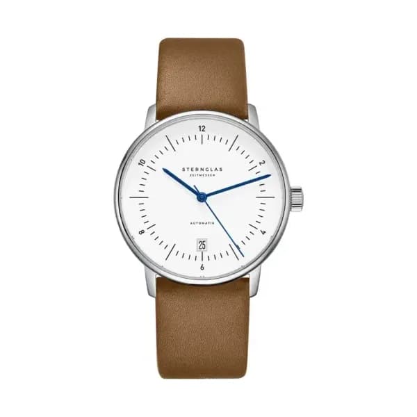 Sternglas Montre Naos Automatic White Premium Brown S02-NA44-PR01